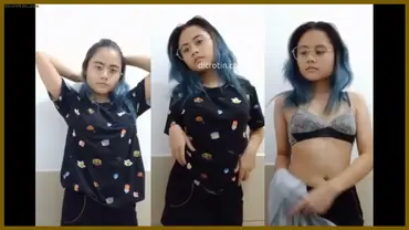 Cewek Gen Z Dada Rata Rambut Bondol Pap Lagi Mandi